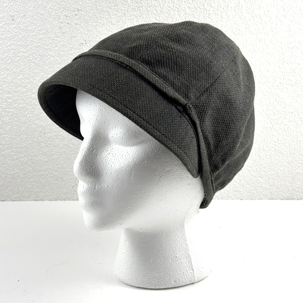Goorin Bros Newsboy Cap Mens One Size Charcoal Grey Excellent Lined Flat Hat